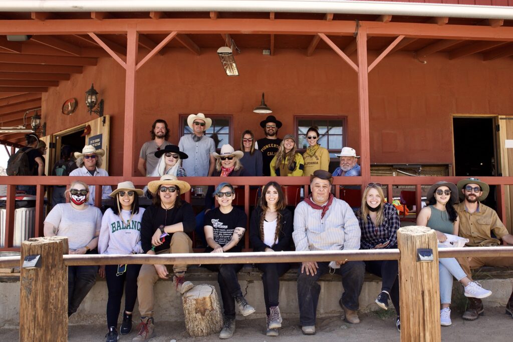 Friends of Pioneertown volunteers and board members after one of their quarterly  roadside cleanup days.